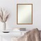 Amanti Art Non-Beveled Wood Wall Mirror, Carlisle Blonde Narrow Frame